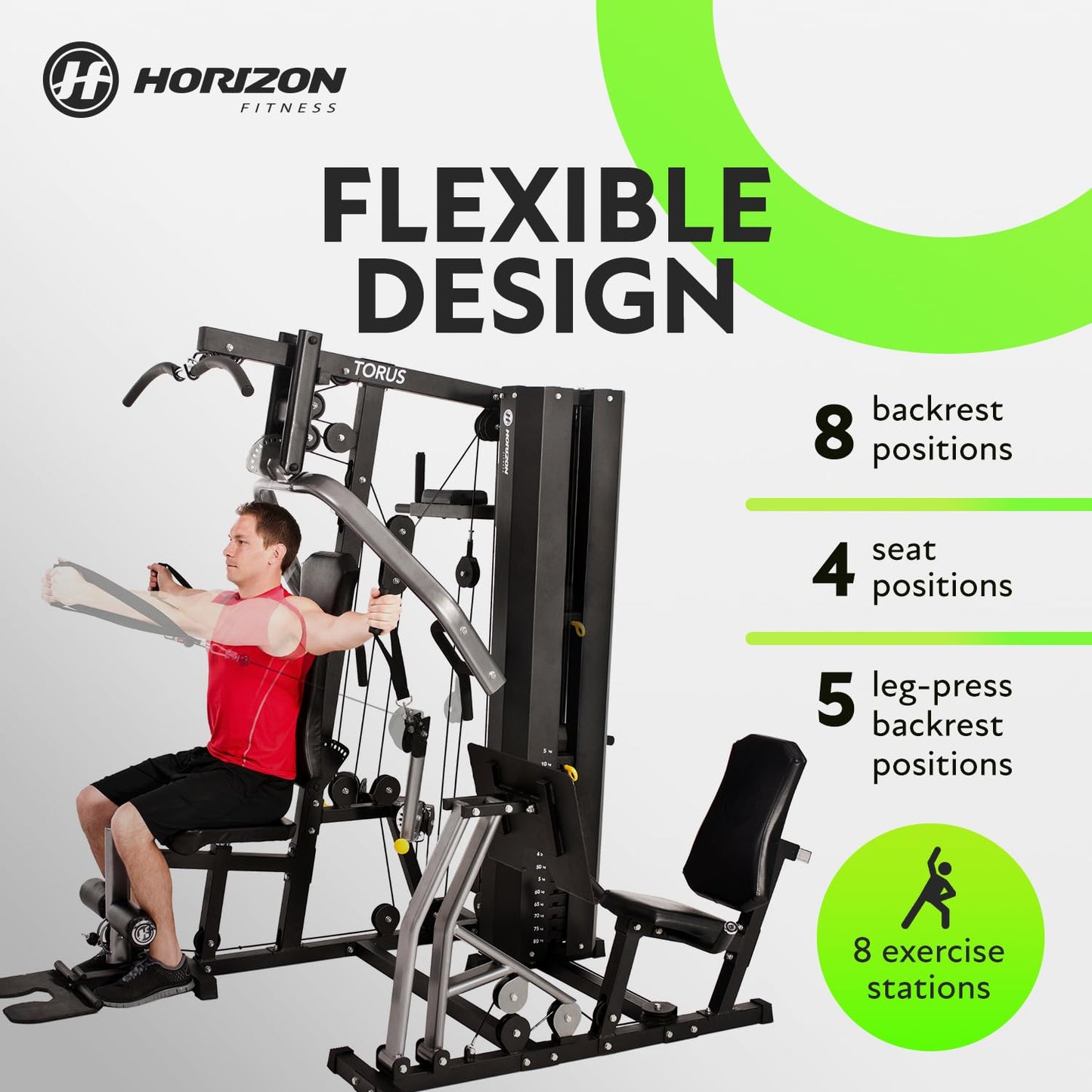 Horizon Torus 5 Home Multi Gym with 80kg Weight Stack