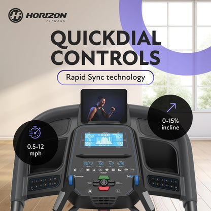 Horizon 7.4AT 24 Grade A Folding Treadmill with Bluetooth
