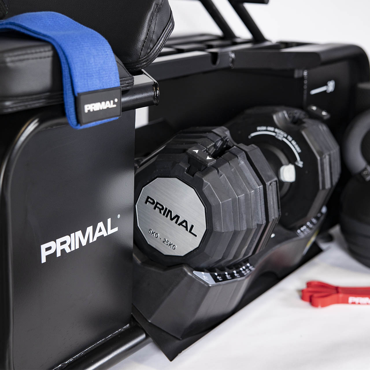 Primal Personal Series HIIT Bench Package with Adjustable Dumbbells