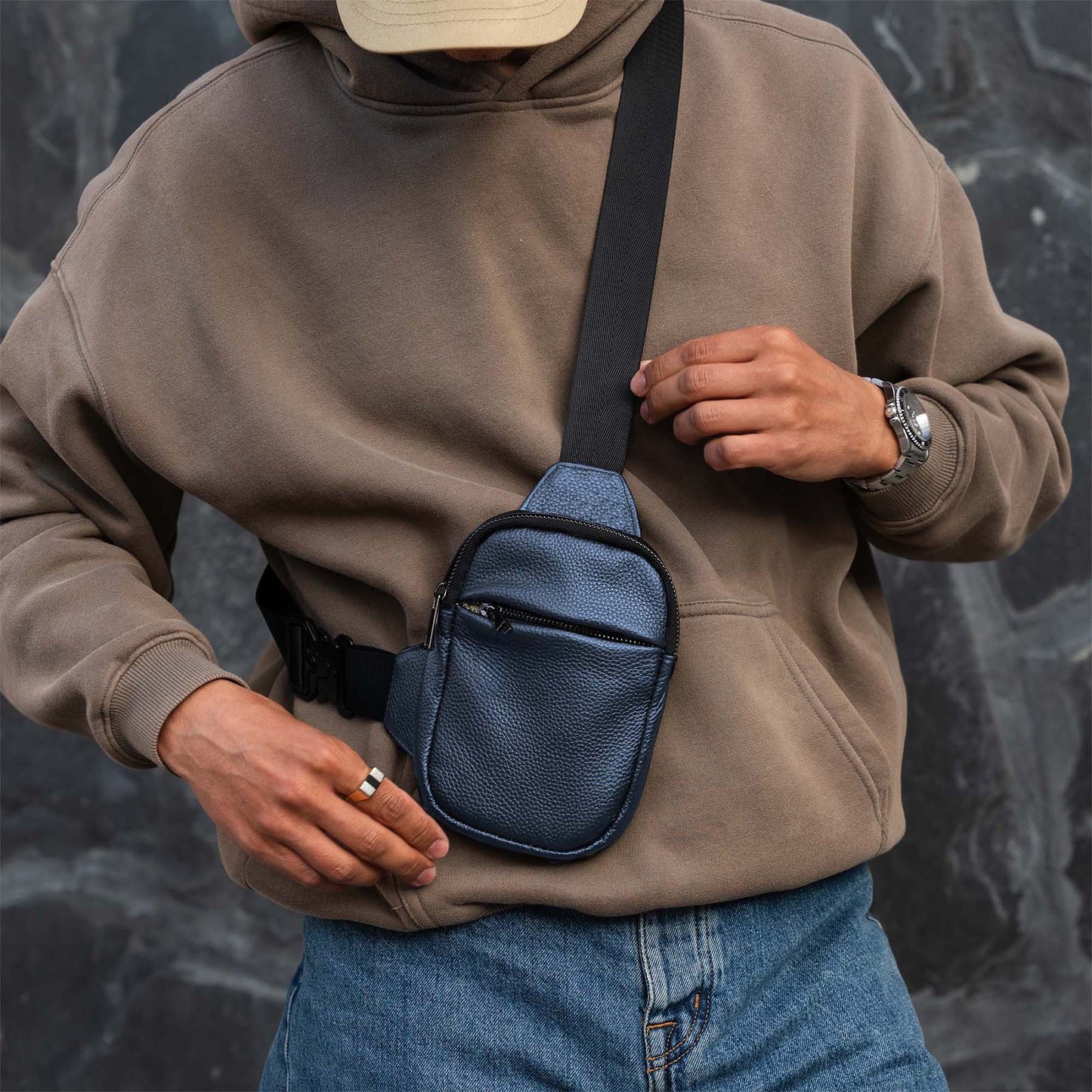 Travel Sling Bag | Leather