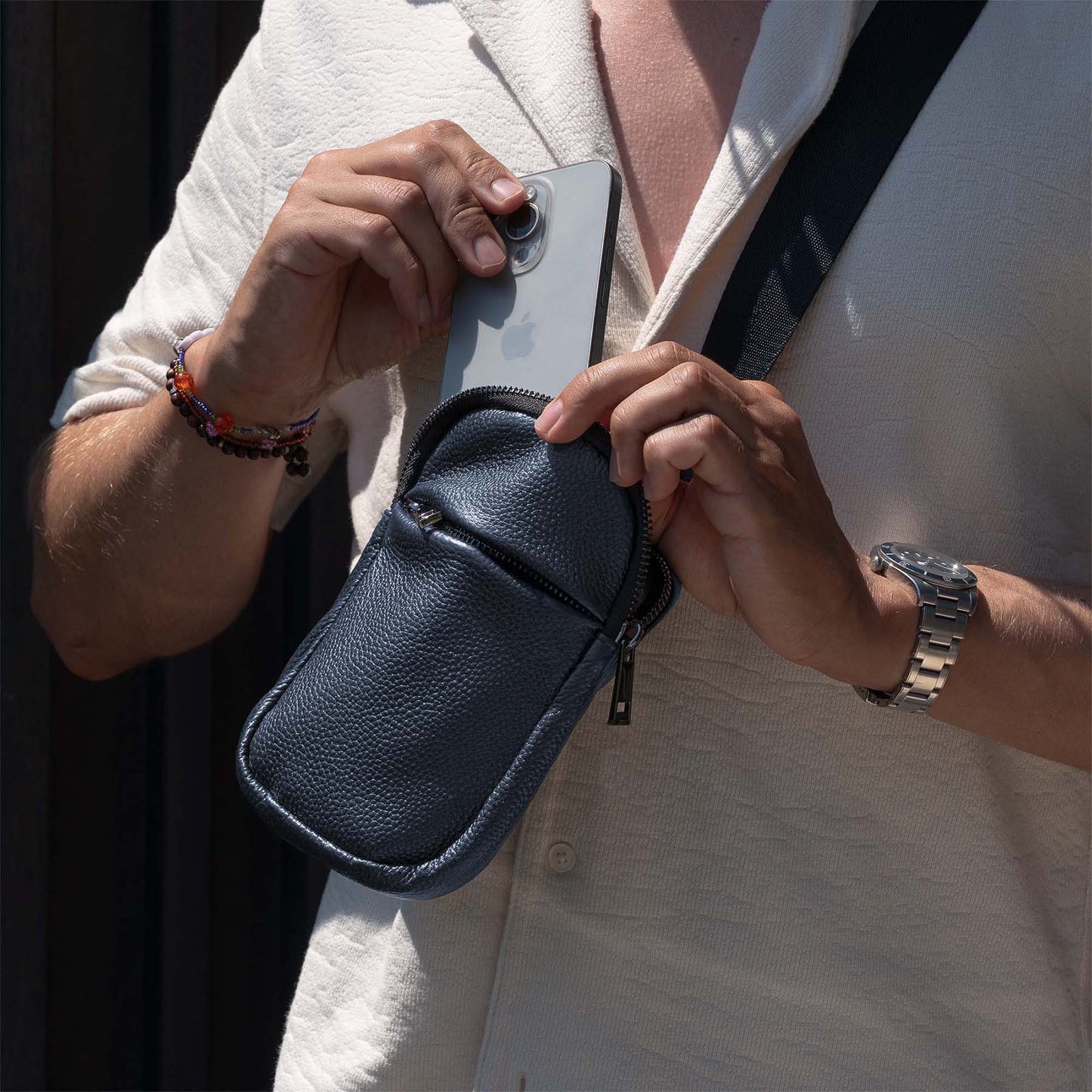 Travel Sling Bag | Leather